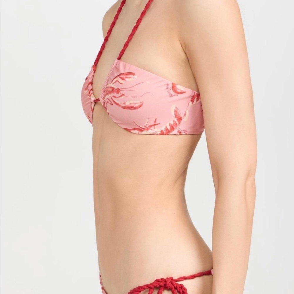 Farm Rio Pink Lobster Bikini Set Size L NWT - Picture 2 of 8